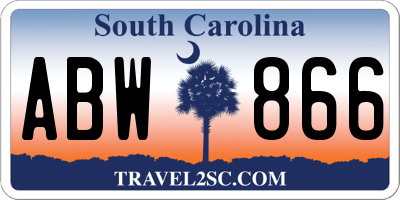 SC license plate ABW866