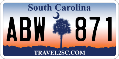 SC license plate ABW871