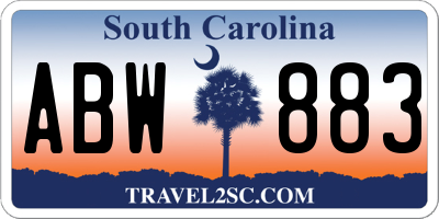 SC license plate ABW883