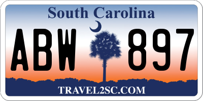 SC license plate ABW897