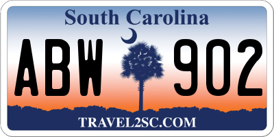SC license plate ABW902