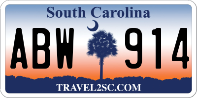 SC license plate ABW914