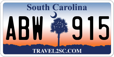 SC license plate ABW915