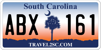 SC license plate ABX161