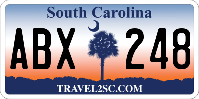 SC license plate ABX248