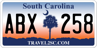 SC license plate ABX258