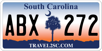 SC license plate ABX272