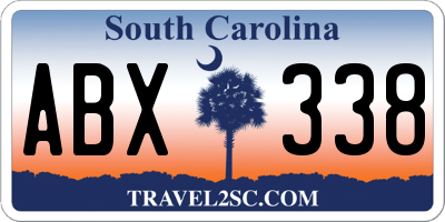 SC license plate ABX338