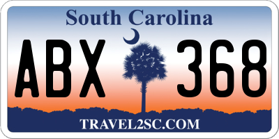 SC license plate ABX368