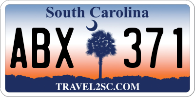SC license plate ABX371