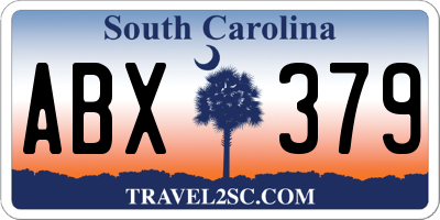 SC license plate ABX379