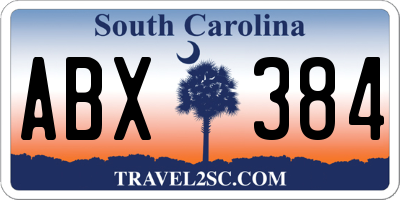 SC license plate ABX384