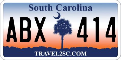 SC license plate ABX414