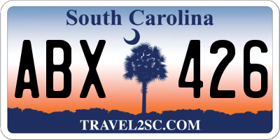 SC license plate ABX426