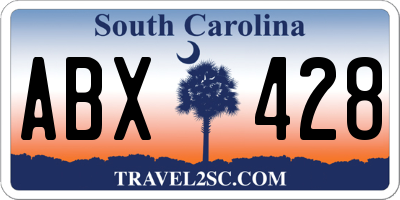 SC license plate ABX428