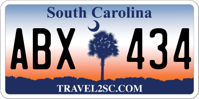 SC license plate ABX434