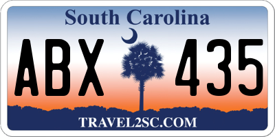 SC license plate ABX435
