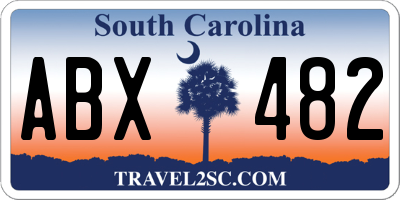 SC license plate ABX482