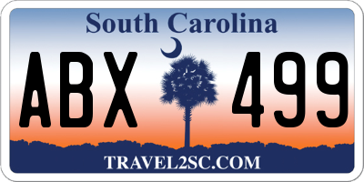 SC license plate ABX499