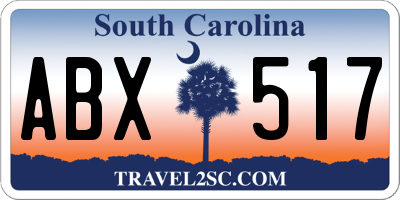 SC license plate ABX517