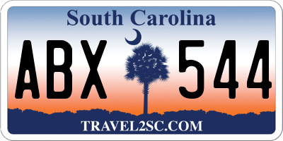 SC license plate ABX544