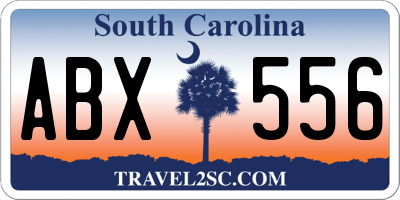 SC license plate ABX556