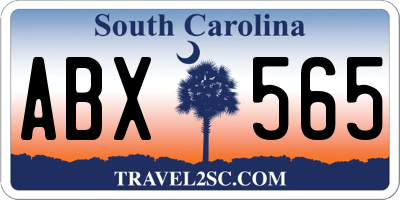SC license plate ABX565