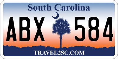 SC license plate ABX584