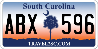 SC license plate ABX596