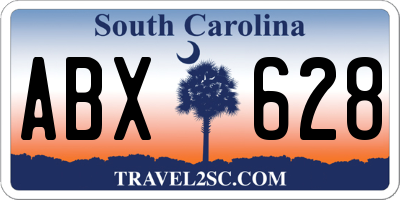 SC license plate ABX628