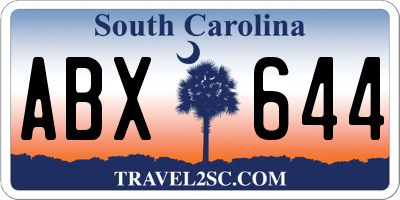 SC license plate ABX644