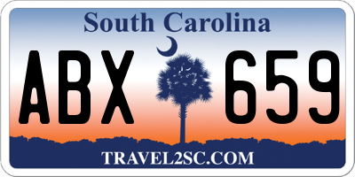 SC license plate ABX659