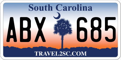 SC license plate ABX685