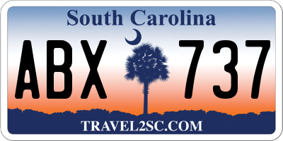 SC license plate ABX737