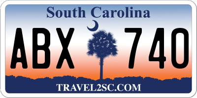 SC license plate ABX740