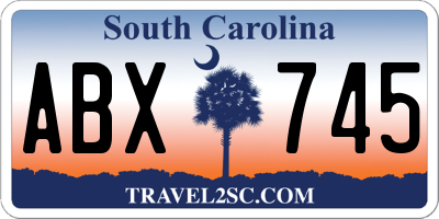 SC license plate ABX745