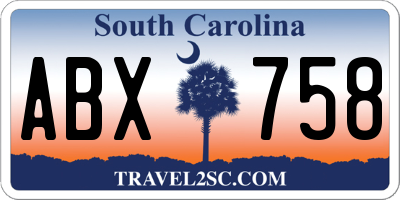 SC license plate ABX758