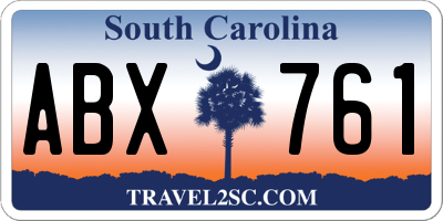 SC license plate ABX761