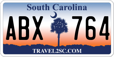 SC license plate ABX764