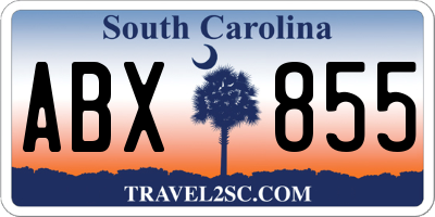 SC license plate ABX855