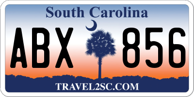 SC license plate ABX856