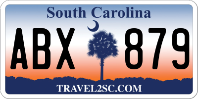 SC license plate ABX879