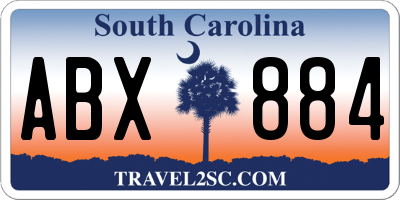 SC license plate ABX884