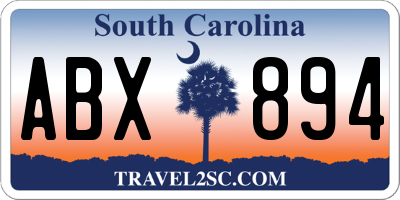 SC license plate ABX894