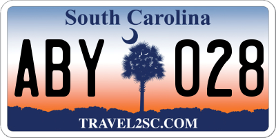 SC license plate ABY028