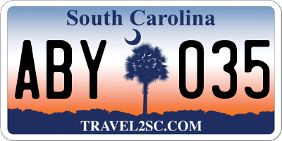 SC license plate ABY035
