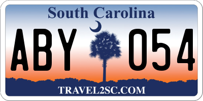 SC license plate ABY054