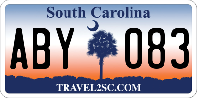 SC license plate ABY083