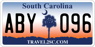 SC license plate ABY096