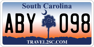 SC license plate ABY098